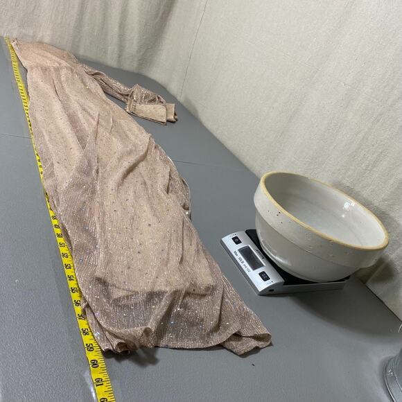 Baltic Born Womens Sequin Maxi Dress Size XXXL Abigail Champagne Gown Holidays - Picture 12 of 13